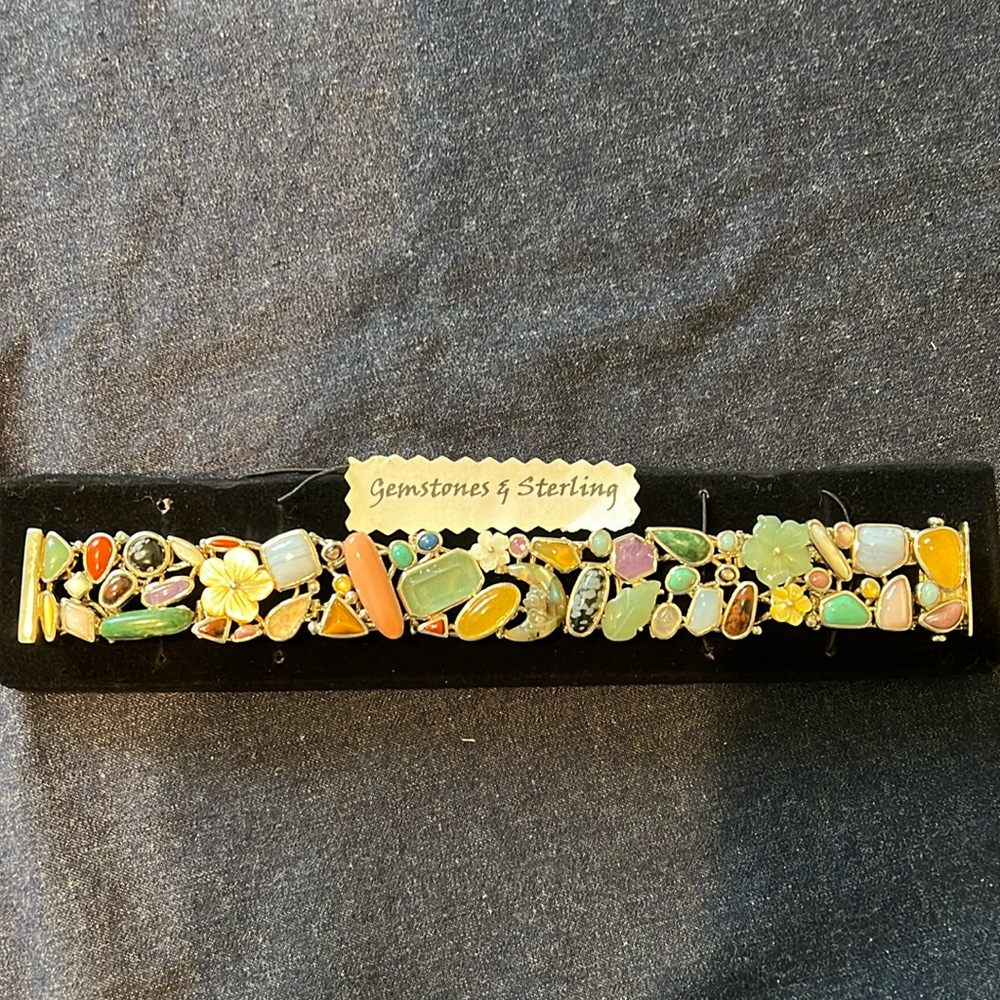 Gemstones and Sterling Silver Bracelet
